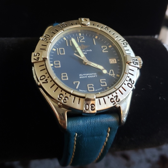 Breitling Accessories - Breitling Colt Automatic Blue Dial Watch 
A17035
